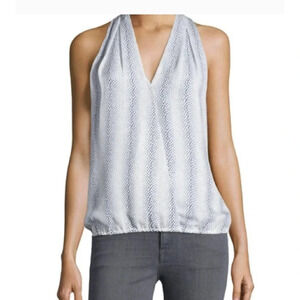 Joie Naya printed halter dot printed 100% Silk top size X Small